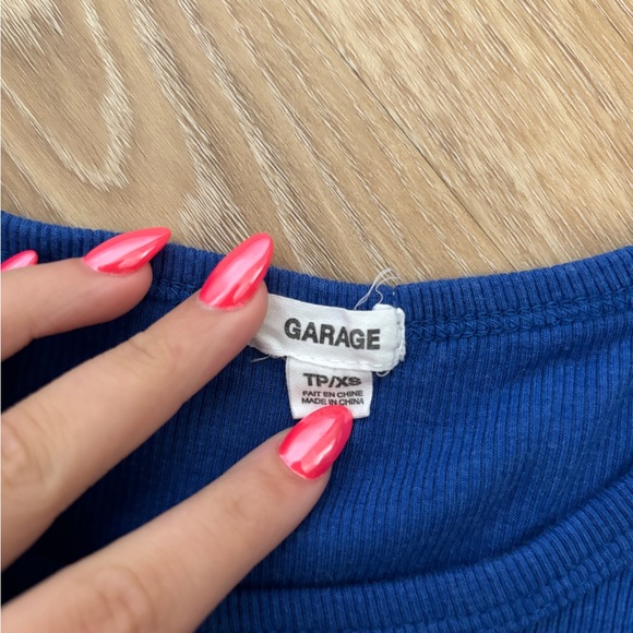 GARAGE EXTRA SMALL LONG SLEEVE TOP - DARK BLUE - Picture 3 of 4